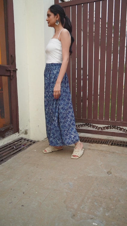 Indigo Hand Block Bagru Printed Cotton Pants